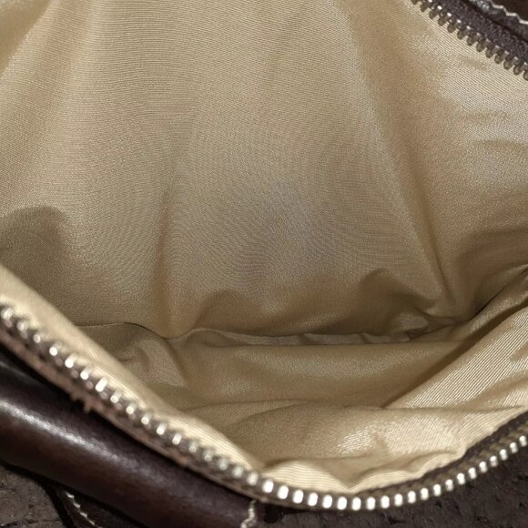 ROOTS-Venetian Village Prince-Crossbody-Chocolate Brown Tribe Leather-Excellent - Picture 8 of 8